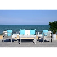 SAFAVIEH Gray & Blue 4-pc. Outdoor Living Set