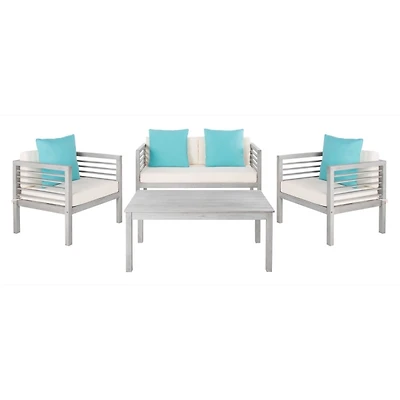 SAFAVIEH Gray & Blue 4-pc. Outdoor Living Set