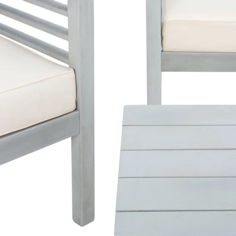 SAFAVIEH Gray & Striped Navy 4-pc. Outdoor Set