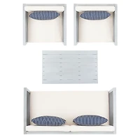 SAFAVIEH Gray & Striped Navy 4-pc. Outdoor Set