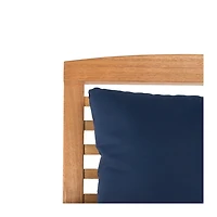 SAFAVIEH Natural Wood 3-pc. Set & White Cushions