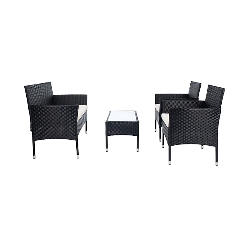 SAFAVIEH Wicker 4-pc. Outdoor Living Set