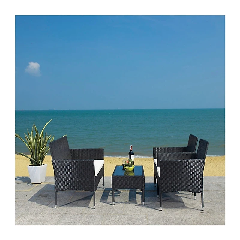 SAFAVIEH Wicker 4-pc. Outdoor Living Set