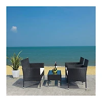 SAFAVIEH Wicker 4-pc. Outdoor Living Set