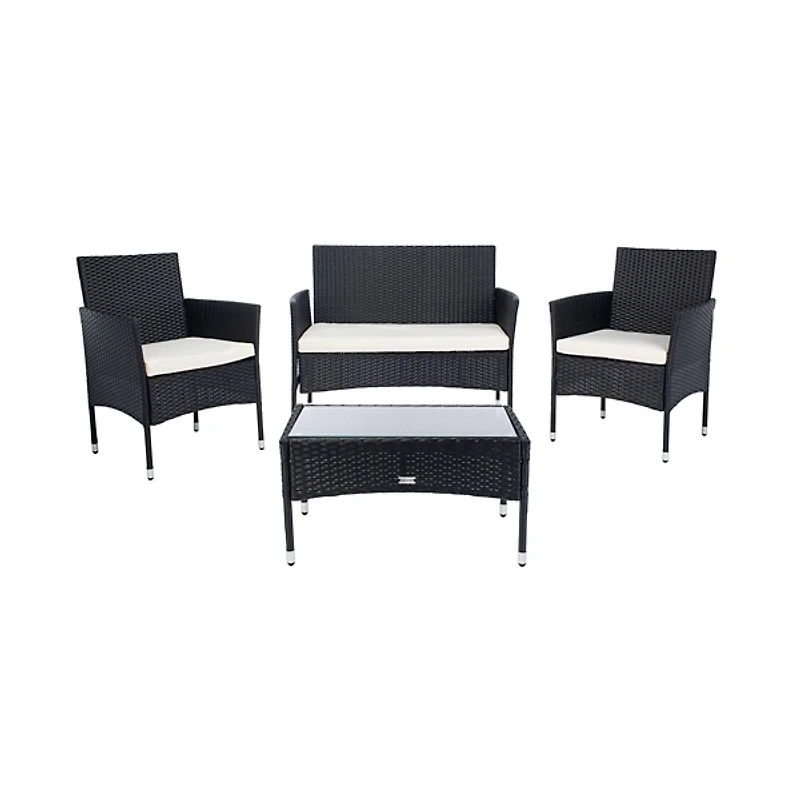SAFAVIEH Wicker 4-pc. Outdoor Living Set