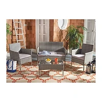 SAFAVIEH Gray Wicker 4-pc. Outdoor Living Set