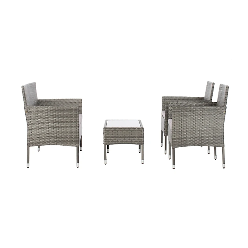 SAFAVIEH Gray Wicker 4-pc. Outdoor Living Set