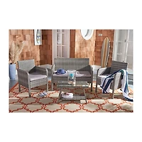 SAFAVIEH Gray Wicker Triangle 4-pc. Outdoor Set