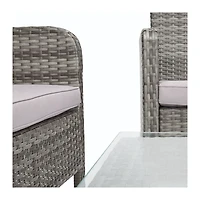 SAFAVIEH Gray Wicker Triangle 4-pc. Outdoor Set