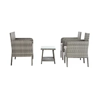 SAFAVIEH Gray Wicker Triangle 4-pc. Outdoor Set