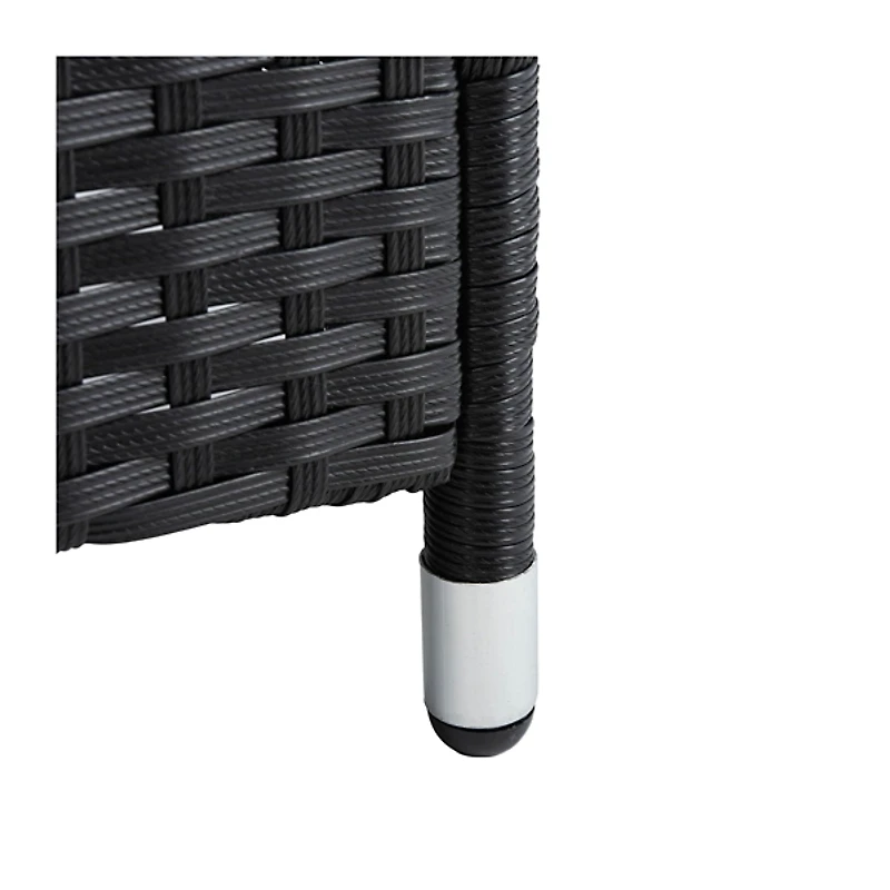 SAFAVIEH Black Box Wicker 4-pc. Outdoor Living Set