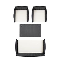 SAFAVIEH Black Box Wicker 4-pc. Outdoor Living Set