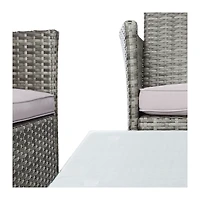 SAFAVIEH Gray Box Wicker 4-pc. Outdoor Living Set