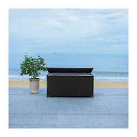 Black Wicker Outdoor Storage Box