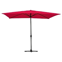 Red & Black 10 ft. Hand Crank Tilt Umbrella