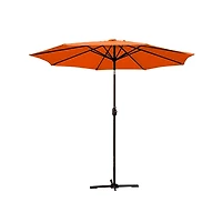 Orange 9 ft. Hand Crank Tilt Umbrella