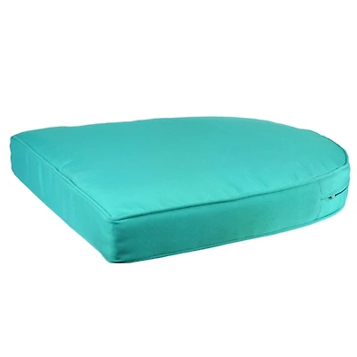 Turquoise Outdoor Wicker Seat Cushion