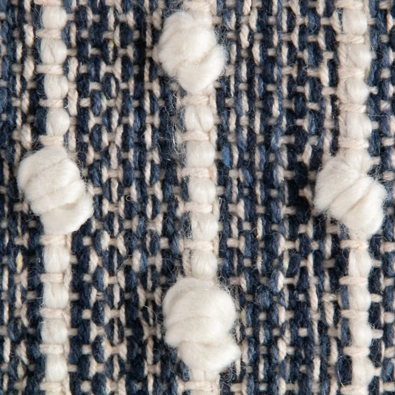 French Blue Recycled Cotton Accent Rug, 2x3