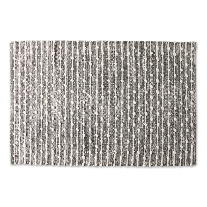 Gray Recycled Cotton Accent Rug, 2x3