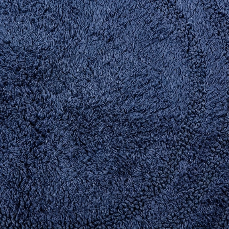 Oval French Blue Crochet Bath Mat