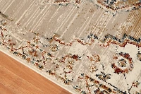 Beige and Gold Medallion Area Rug, 5x7