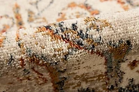 Beige and Gold Medallion Area Rug, 5x7