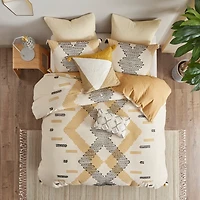 Yellow and Gray 3-pc. Full/Queen Comforter Set
