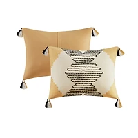 Yellow and Gray 3-pc. Full/Queen Comforter Set