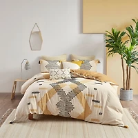 Yellow and Gray 3-pc. Full/Queen Comforter Set