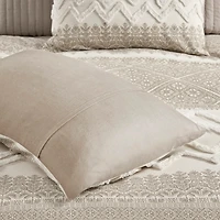 Gray and White 3-pc. Full/Queen Comforter Set