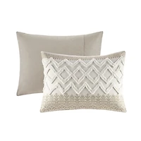Gray and White 3-pc. Full/Queen Comforter Set