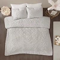 Gray Medallion Full/Queen 3-pc. Comforter Set