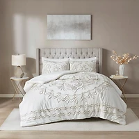 Cream Medallion California King Comforter Set