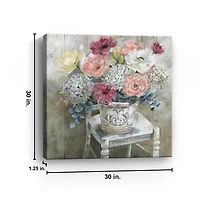 Quaint Bouquet Giclee Canvas Art Print, 30x30 in.