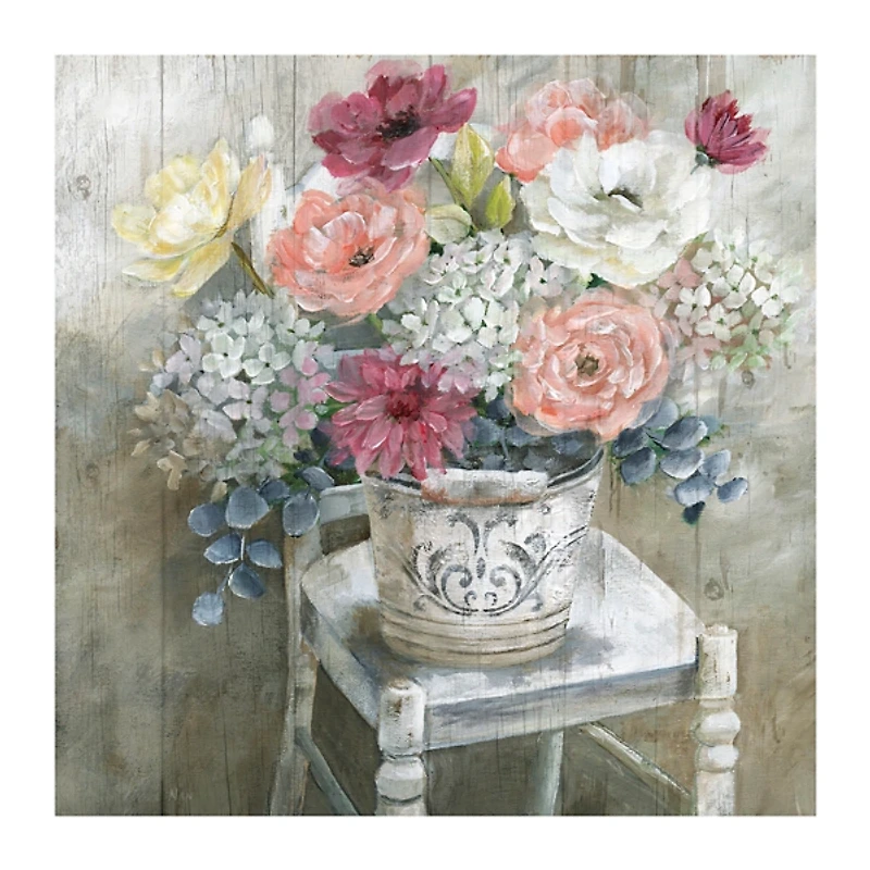 Quaint Bouquet Giclee Canvas Art Print, 30x30 in.