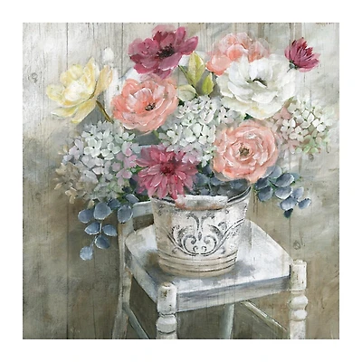Quaint Bouquet Giclee Canvas Art Print, 30x30 in.