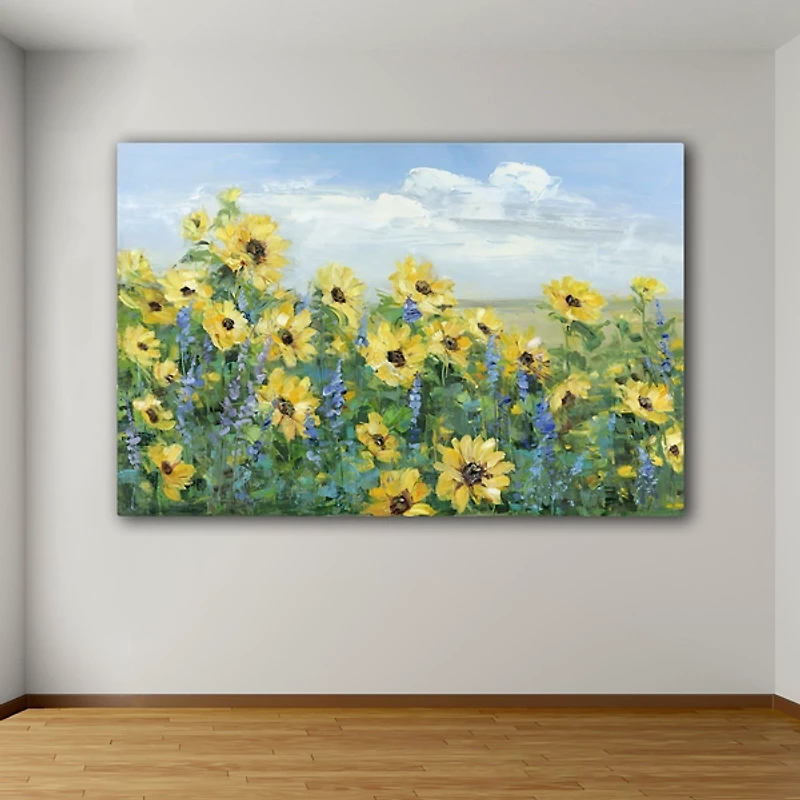 Sunflower Fields Forever Giclee Canvas Art Print