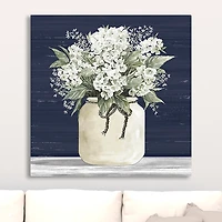 White Flowers II Giclee Canvas Print, 30x30 in.