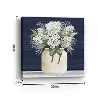 White Flowers II Giclee Canvas Print, 30x30 in.