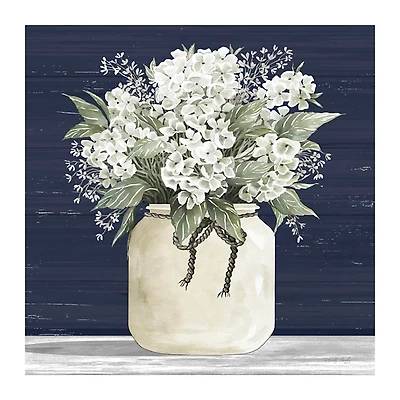 White Flowers II Giclee Canvas Print, 30x30 in.