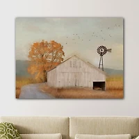 Fall Barn in Muir Canvas Art Print