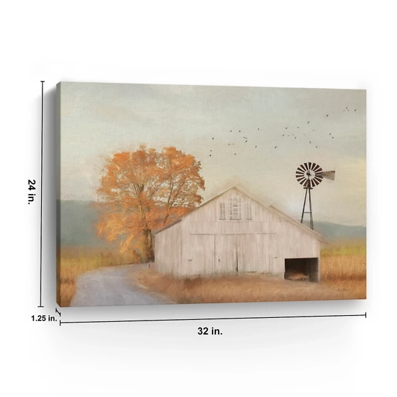 Fall Barn in Muir Canvas Art Print