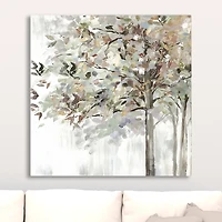 Autumn Leaves Neutral Giclee Canvas Art, 30x30 in.