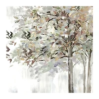 Autumn Leaves Neutral Giclee Canvas Art, 30x30 in.