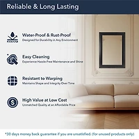 Black Two Step Beveled Frame Vanity Mirror