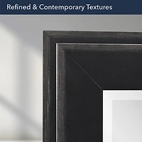 Black Two Step Beveled Frame Vanity Mirror