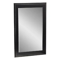 Black Two Step Beveled Frame Vanity Mirror