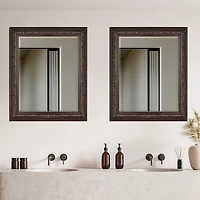Bronze Ornate Beveled Framed Wall Mirror