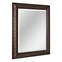 Bronze Ornate Beveled Framed Wall Mirror