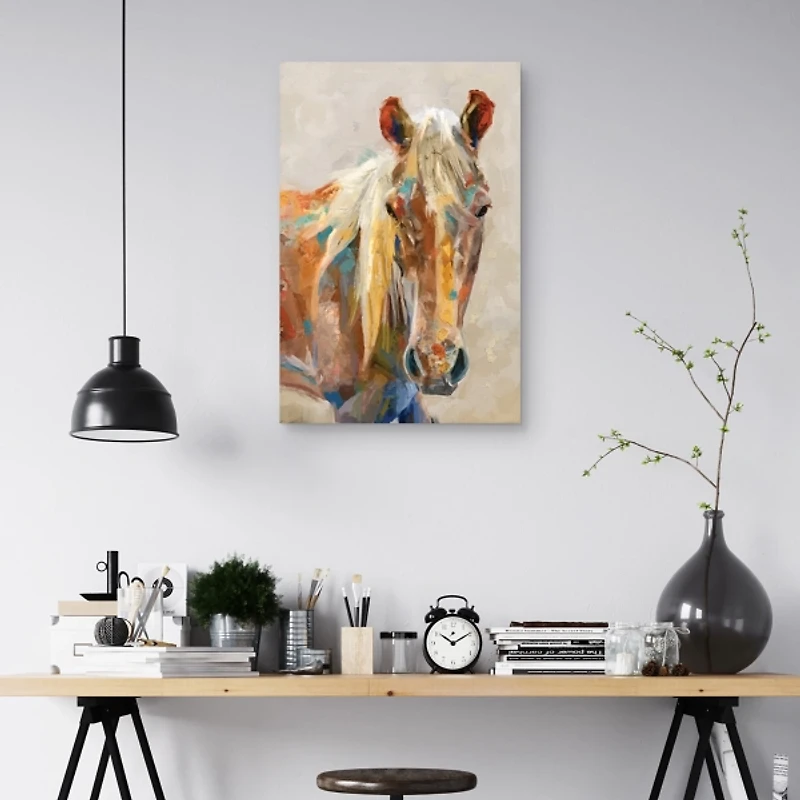 Equine Colors Portrait Canvas Art Print, 24x36 in.